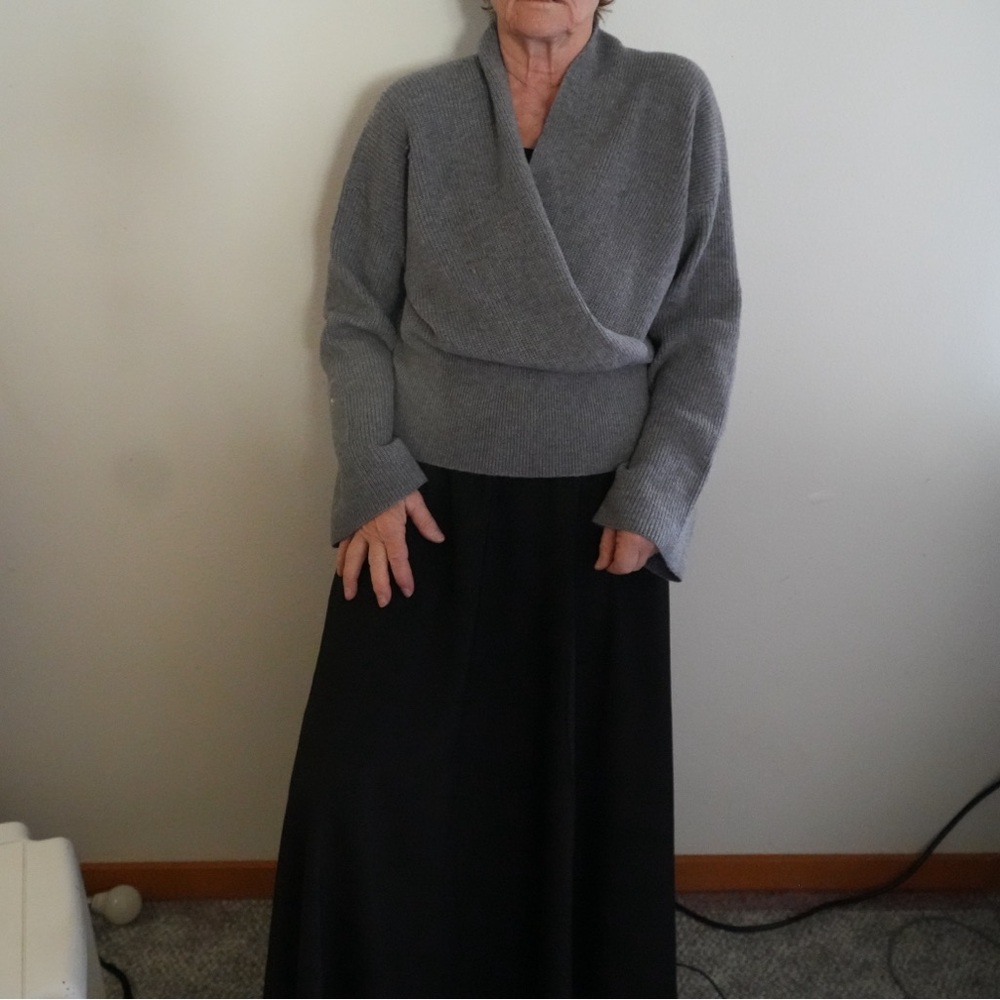 Gray Wrap Sweater
